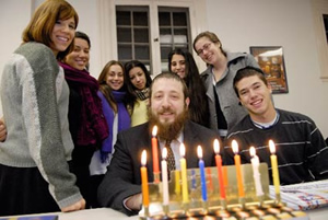 Rabbi Mendy Bukiet of Chabad of Bradenton displays a menorah on the roof of his 2003 Sonata, which will light up during Hanukkah.